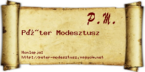Péter Modesztusz névjegykártya